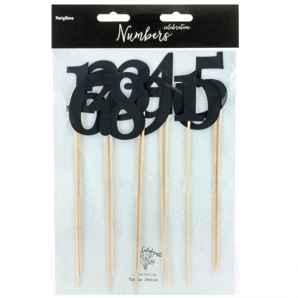Cake Topper - Black Numbers